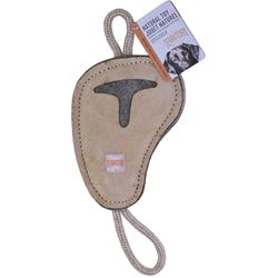 Territory For Dog Natural Leather T-Bone Tug Toy All Pet Sizes 1 pk