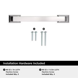 Amerock Incisive Transitional Arch Cabinet Pull 3-3/4 in. Polished Chrome Silver 1 pk