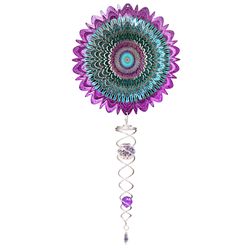Spinfinity Designs Multi-color Stainless Steel 6.5 in. Mandala Galactic Mini Set Outdoor Spinner