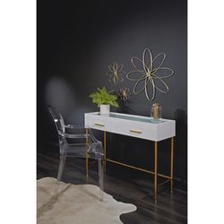 Tripar 24.75 in. H X 1.375 in. L Antiqued Gold Metal Wall Decor