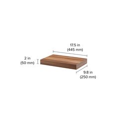 Dolle BIG BOY 2 in. H X 17.5 in. W X 9.8 in. D Walnut Wood Floating Shelf