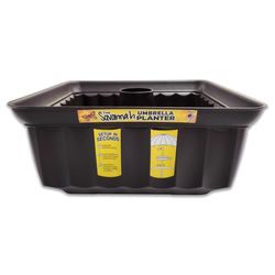 Savannah Planter 5.5 in. H X 13 in. W X 13 in. D Plastic Umbrella Planter Brown
