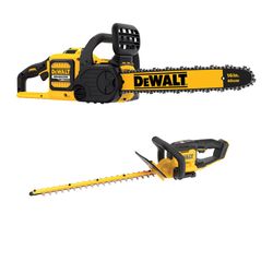 DEWALT 60V MAX 16 in. Chainsaw Kit with 20V MAX 22 in. Cordless Hedge Trimmer
