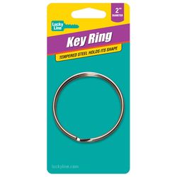 Lucky Line Nickel-Plated Steel Silver Split Key Ring