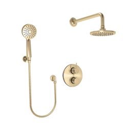 Huntington Brass Satin Brass Tub and Shower Faucet