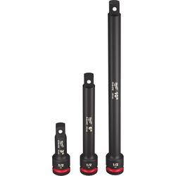 Milwaukee Shockwave 1/2 in. drive SAE 6 Point Impact Rated Extension Set 3 pc