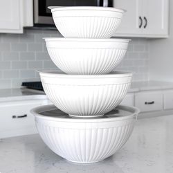 Nordic Ware 7 qt Plastic White Mixing Bowl Set 8 pc