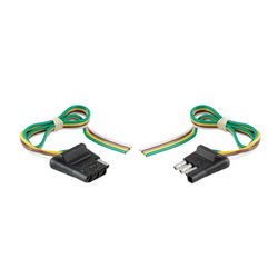 CURT 4 Flat Connector Plug and Socket 12 in.