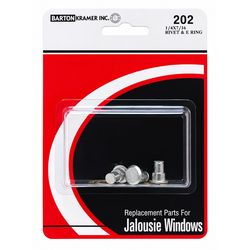 Barton Kramer Silver Aluminum Large Rivet And E Ring 3 pk