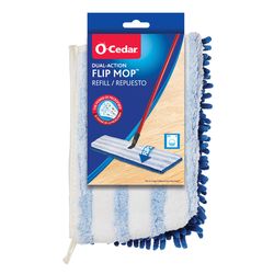 O-Cedar Flip 58.41 in. Flat Microfiber/Chenille Mop Replacement 1 pk