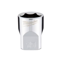 Milwaukee 15 mm X 3/8 in. drive Metric 6 Point Standard Socket 1 pc
