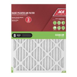 Ace 24 in. W X 30 in. H X 1 in. Synthetic 8 MERV Pleated Air Filter 1 pk
