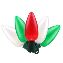 Celebrations Platinum LED C9 Red/Green/Pure White 25 ct String Christmas Lights 16 ft.