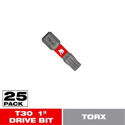 Diablo Torx #30 X 1 in. L Driver Bit Black Oxide 25 pk