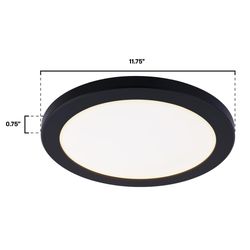 Westinghouse 0.75 in. H X 11.75 in. W X 11.75 in. L Black Ceiling Fixture