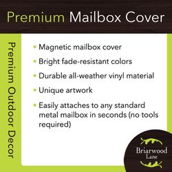 Briarwood Lane Multicolored Steel 19 in. H Mailbox Cover