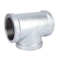 STZ Industries 2 in. FIP each X 2 in. D FIP 2 in. D FIP Galvanized Malleable Iron Tee