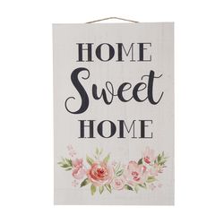 Glitzhome 17.72 in. H X 11.81 in. L Multicolored Wood Wall Sign