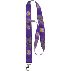 HILLMAN NCAA Polyester Multicolored Coined-Edge Split Lanyard