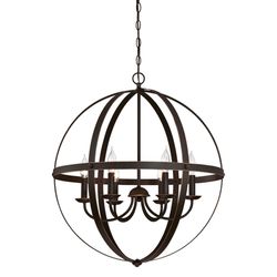 Westinghouse Stella Mira Brushed Nickel Gray 6 lights Chandelier