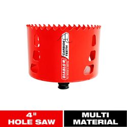 Diablo Snap-Lock Plus 4 in. Carbide Tipped 2-3/8 in. L X 3/8 in. D Hole Saw