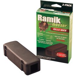 Ramik Mouser Disposable Toxic Fish-Flavored Bait Station and Bait Blocks For Mice 2 pk