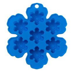 Chef Craft Blue Silicone Snowflake Ice Cube Tray