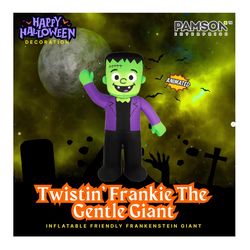 Pamson 12 ft. LED Prelit Twistin Frankie Inflatable
