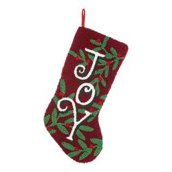 Glitzhome Multicolored Joy Christmas Stocking