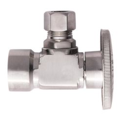 Keeney 1/2 in. FIP in. X 3/8 in. Compression Brass Angle Stop Valve