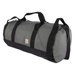 Carhartt Rain Defender Gray Classic Round Duffle Bag 27 in. H X 14 in. W