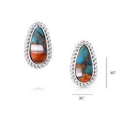 Montana Silversmiths Women's Mountain Glacier Treasures Teardrop Silver/Turquoise Earrings