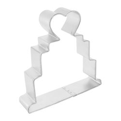 R&M International Corp 4 in. L Wedding Cake Cookie Cutter Silver 1 pc