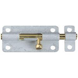National Hardware 4 in. L Galvanized Brass/Steel Barrel Bolt 1 pk