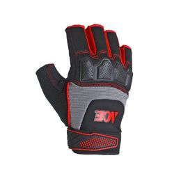 Ace Men's Indoor/Outdoor Fingerless Work Gloves Black/Gray M 1 pair