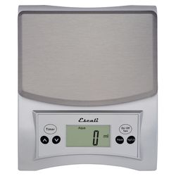 Escali Aqua Gray Digital Kitchen Scale 11 lb