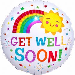 Anagram Balloons Get Well Soon Happy Sun Foil Balloon 1 pk