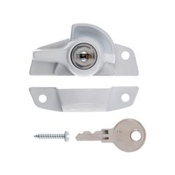 Ace White Brass Keyed Sash Lock 1 pk