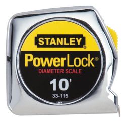 Stanley PowerLock 10 ft. L X 0.25 in. W Compact Tape Measure 1 pk