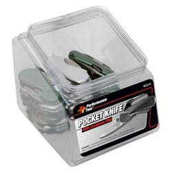 Performance Tool Assorted Stainless Steel 4-5 in. Folding Knife