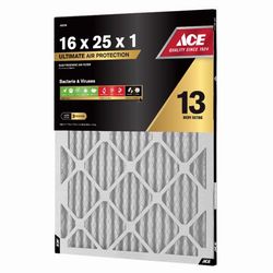 Ace 16 in. W X 25 in. H X 1 in. Synthetic 13 MERV Pleated Air Filter 1 pk
