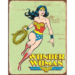 Desperate Enterprises 16 in. H X .08 in. L Multicolored Tin Wonder Woman Wall Decor Sign
