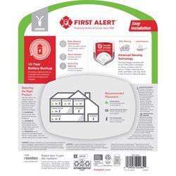 First Alert Hard-Wired w/Battery Back-Up Ionization Smoke and Carbon Monoxide Detector 1 each