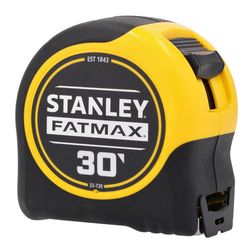STANLEY FatMax 30 ft. L X 1.25 in. W Compact Wide Blade Tape Measure 1 pk