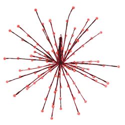 Holiday Bright Lights LED Sphere Light Red 24 in. 128 lights
