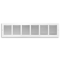 Tru Aire 30 in. H X 6 in. W 1-Way Powder Coat White Steel Return Air Grille
