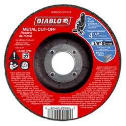 Diablo 4-1/2 in. D X 7/8 in. X 1/8 in. thick Aluminum Oxide Metal Cut-Off Disc 1 pk