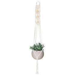 Meesh Drops Natural Macrame 38 in. H Arrow Pattern Plant Hanger 1 pk