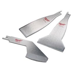 Milwaukee Sawzall Steel Scraper Grout Removing Kit 3 pk