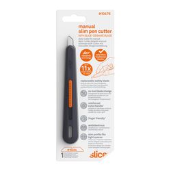 Slice 5.47 in. Sliding Slim Pen Manual Slim Cutter Black 1 pc